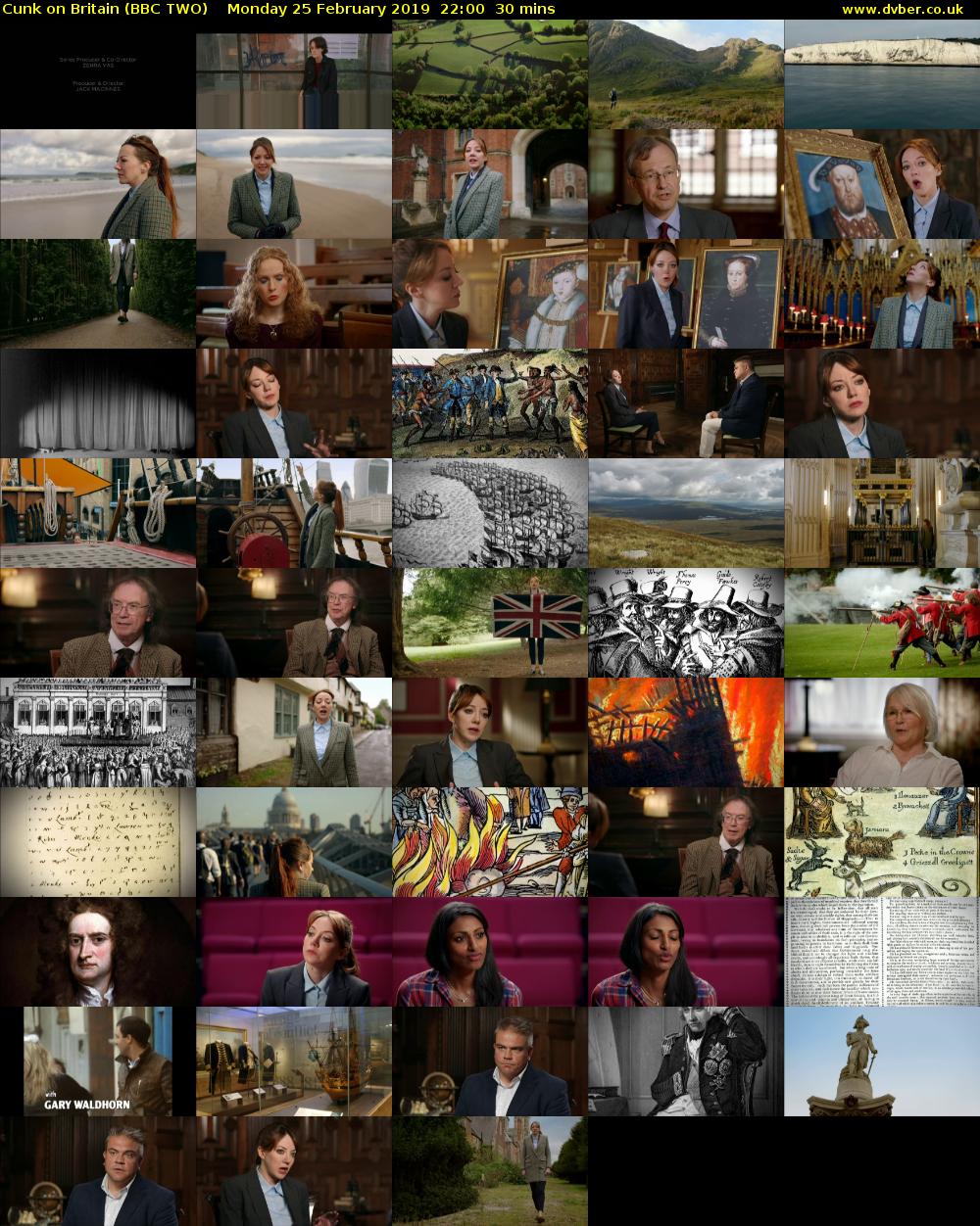 Cunk on Britain (BBC TWO) Monday 25 February 2019 22:00 - 22:30