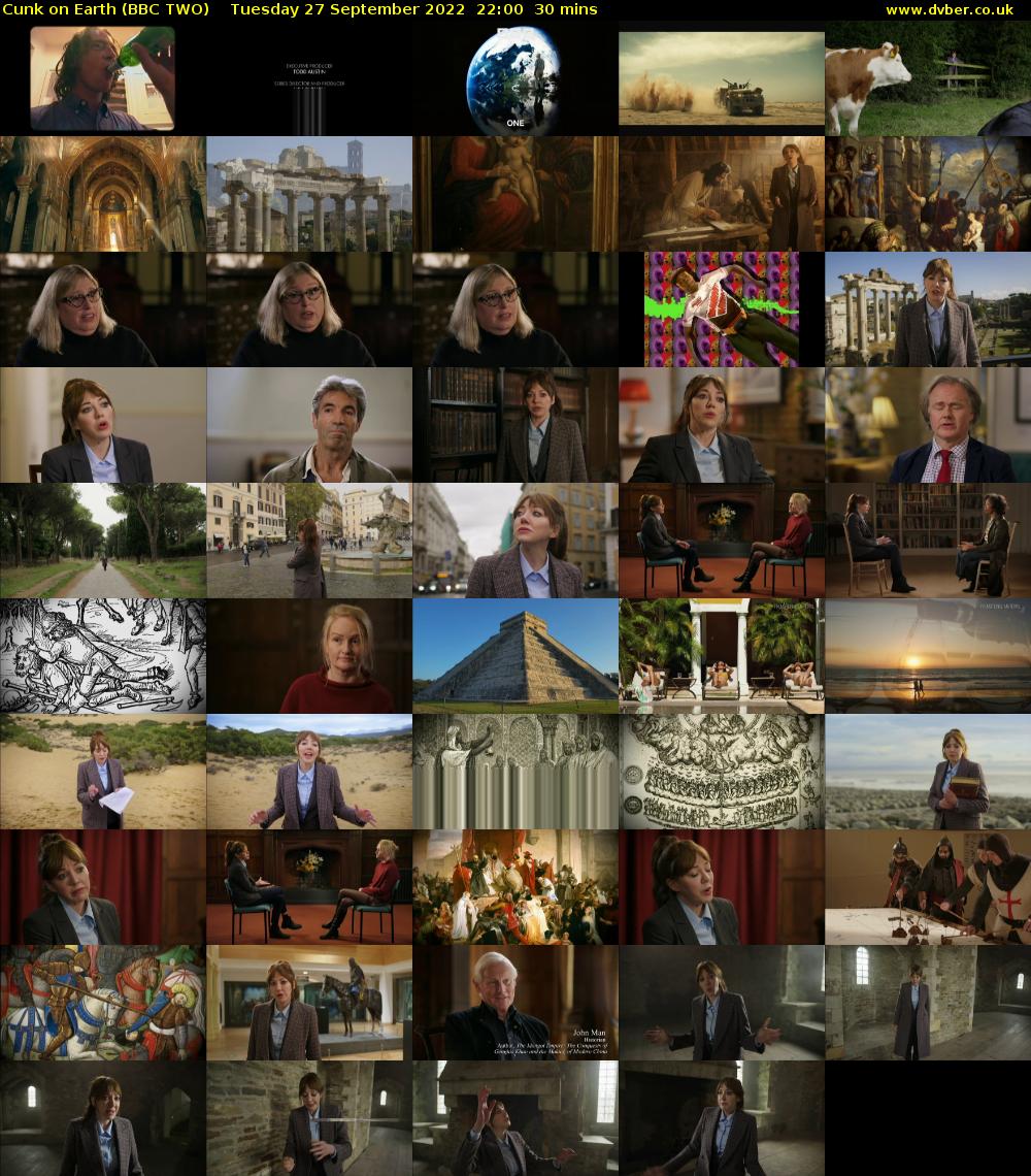 Cunk on Earth (BBC TWO) Tuesday 27 September 2022 22:00 - 22:30