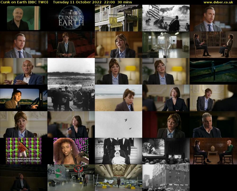Cunk on Earth (BBC TWO) Tuesday 11 October 2022 22:00 - 22:30