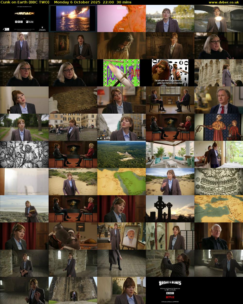 Cunk on Earth (BBC TWO) Monday 6 October 2025 22:00 - 22:30