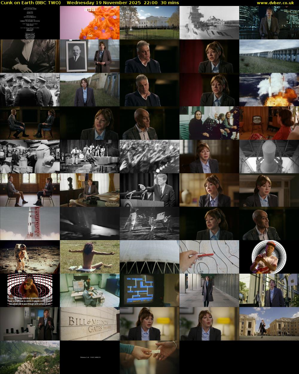 Cunk on Earth (BBC TWO) Wednesday 19 November 2025 22:00 - 22:30