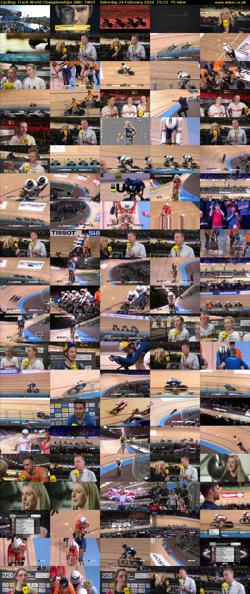 Cycling: Track World Championships (BBC TWO) Saturday 29 February 2020 15:15 - 16:30