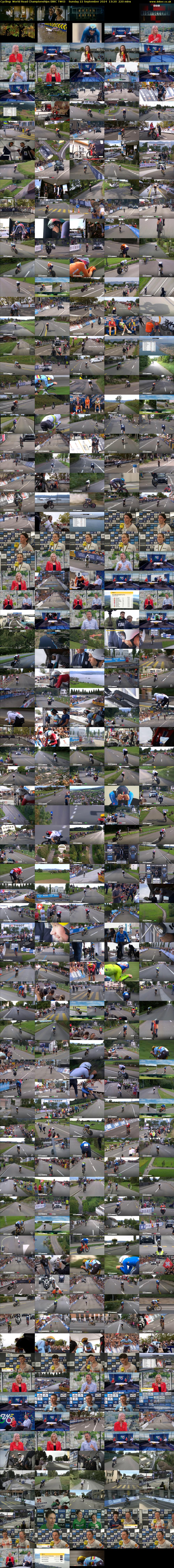Cycling: World Road Championships (BBC TWO) Sunday 22 September 2024 13:20 - 17:00