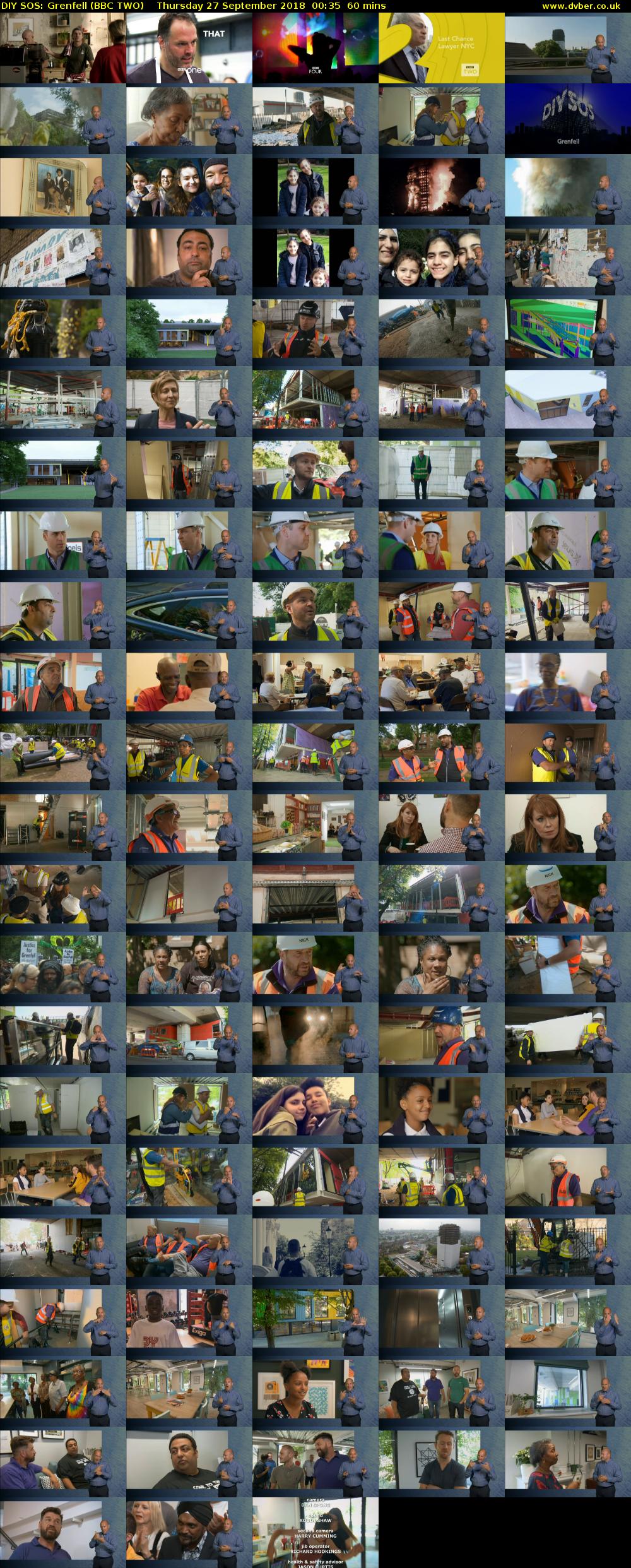 DIY SOS: Grenfell (BBC TWO) Thursday 27 September 2018 00:35 - 01:35
