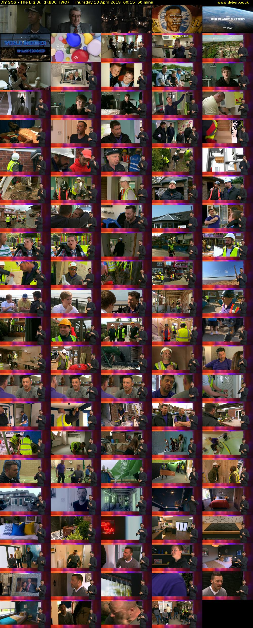 DIY SOS - The Big Build (BBC TWO) Thursday 18 April 2019 00:15 - 01:15
