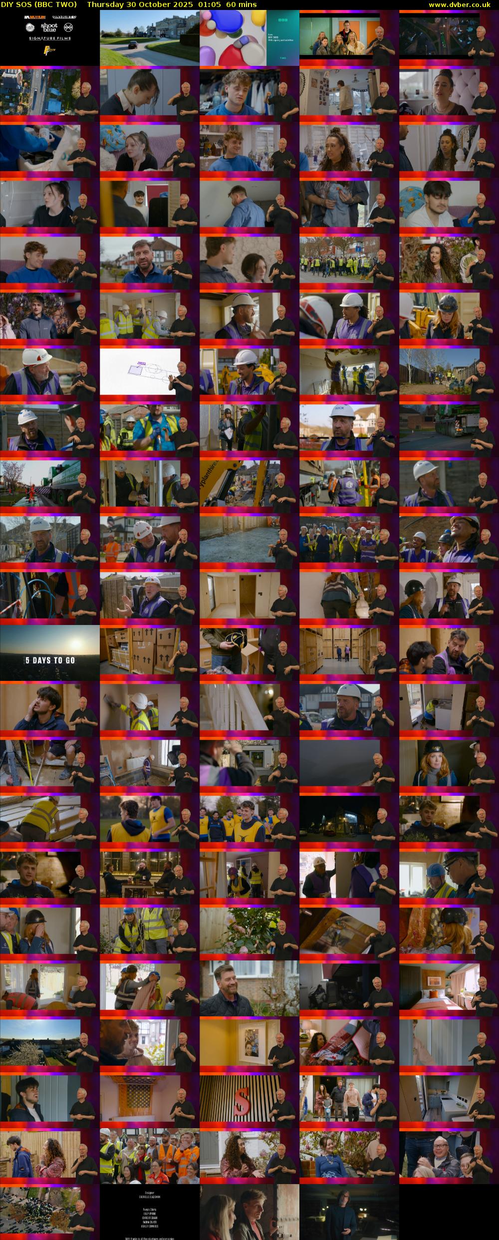 DIY SOS (BBC TWO) Thursday 30 October 2025 01:05 - 02:05