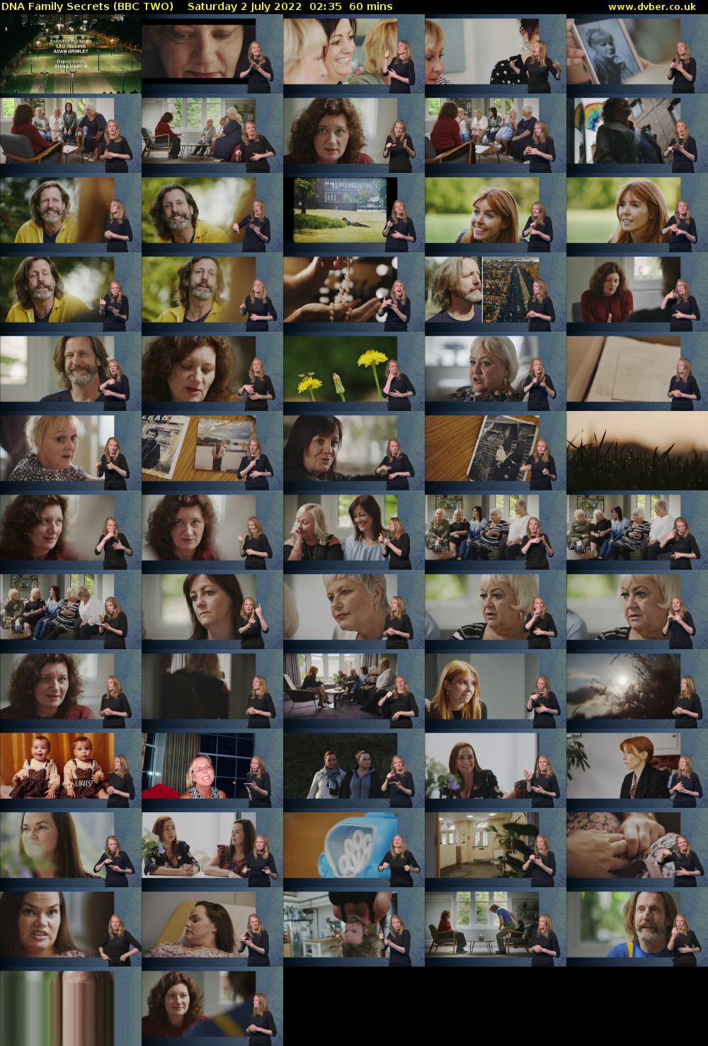 DNA Family Secrets (BBC TWO) Saturday 2 July 2022 02:35 - 03:35