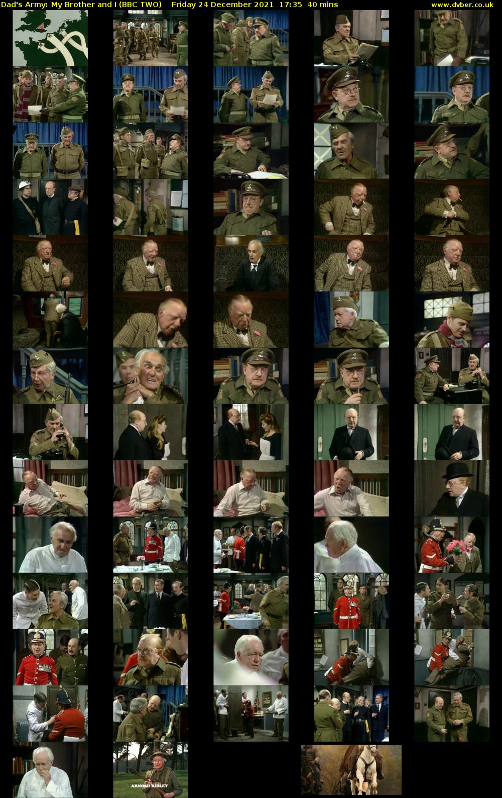 Dad's Army: My Brother and I (BBC TWO) Friday 24 December 2021 17:35 - 18:15