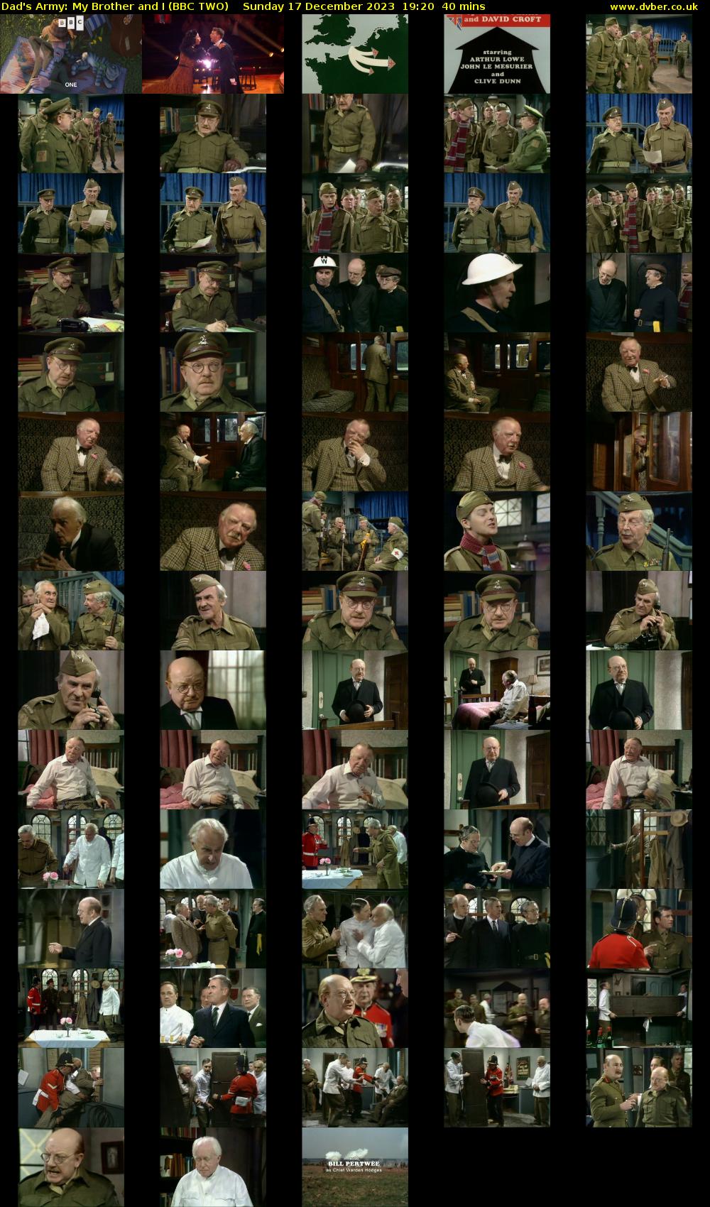 Dad's Army: My Brother and I (BBC TWO) Sunday 17 December 2023 19:20 - 20:00