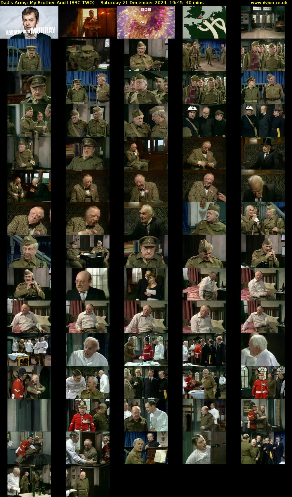 Dad's Army: My Brother and I (BBC TWO) Saturday 21 December 2024 19:45 - 20:25