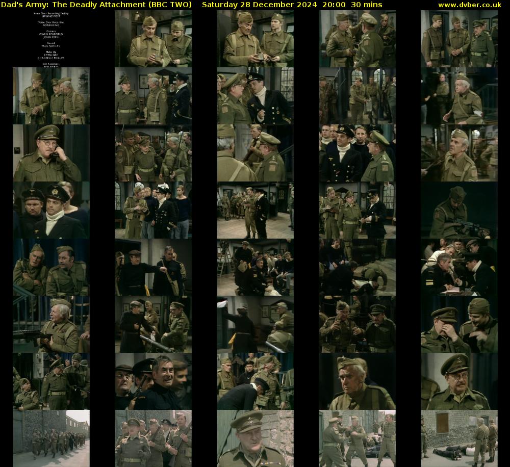 Dad's Army: The Deadly Attachment (BBC TWO) Saturday 28 December 2024 20:00 - 20:30