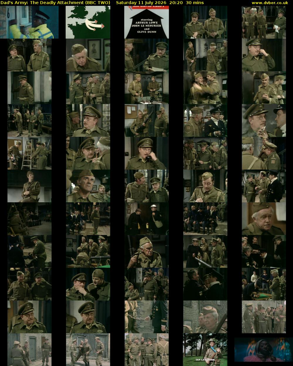 Dad's Army: The Deadly Attachment (BBC TWO) Saturday 11 July 2026 20:20 - 20:50