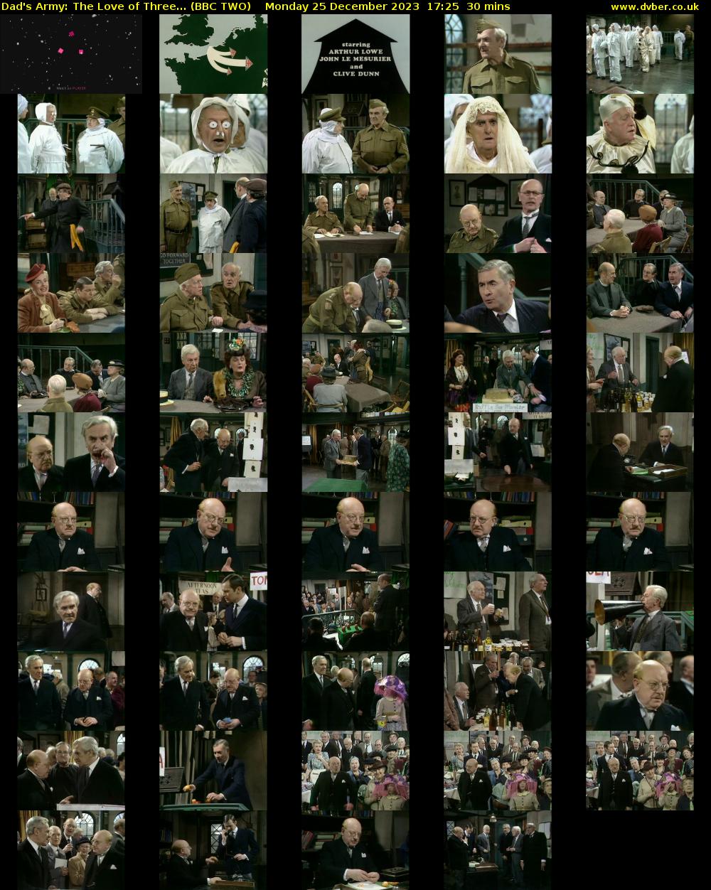 Dad's Army: The Love of Three... (BBC TWO) Monday 25 December 2023 17:25 - 17:55