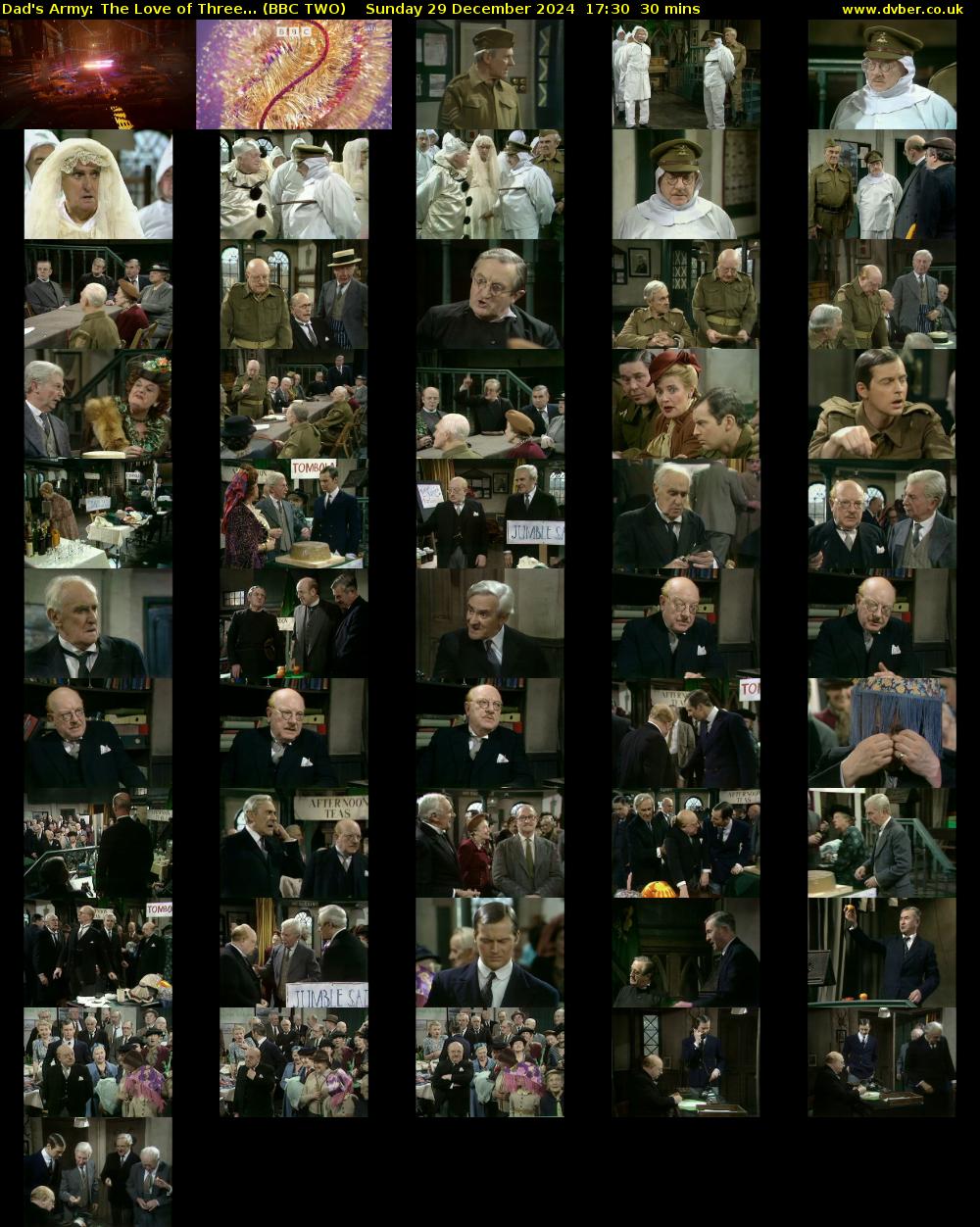 Dad's Army: The Love of Three... (BBC TWO) Sunday 29 December 2024 17:30 - 18:00