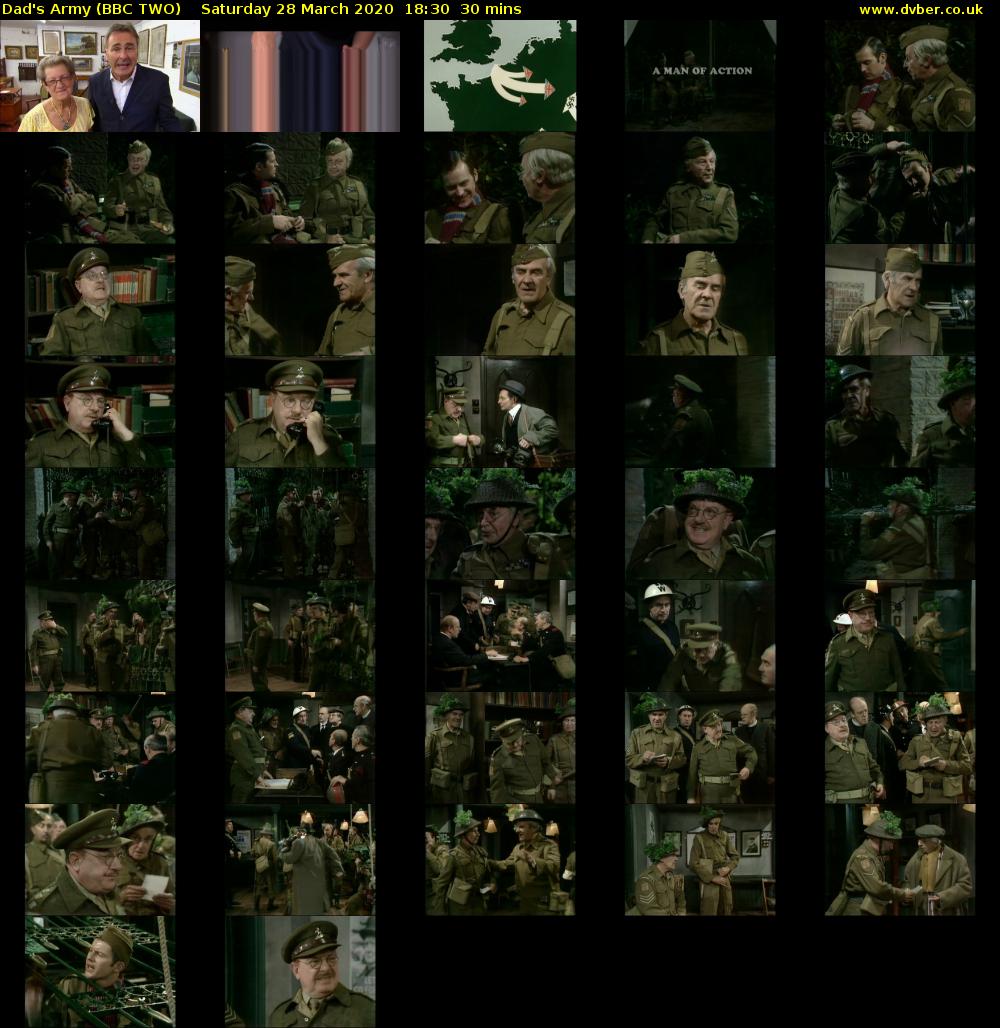 Dad's Army (BBC TWO) Saturday 28 March 2020 18:30 - 19:00