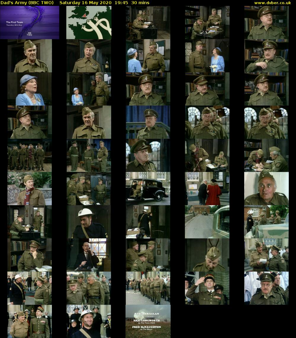 Dad's Army (BBC TWO) Saturday 16 May 2020 19:45 - 20:15