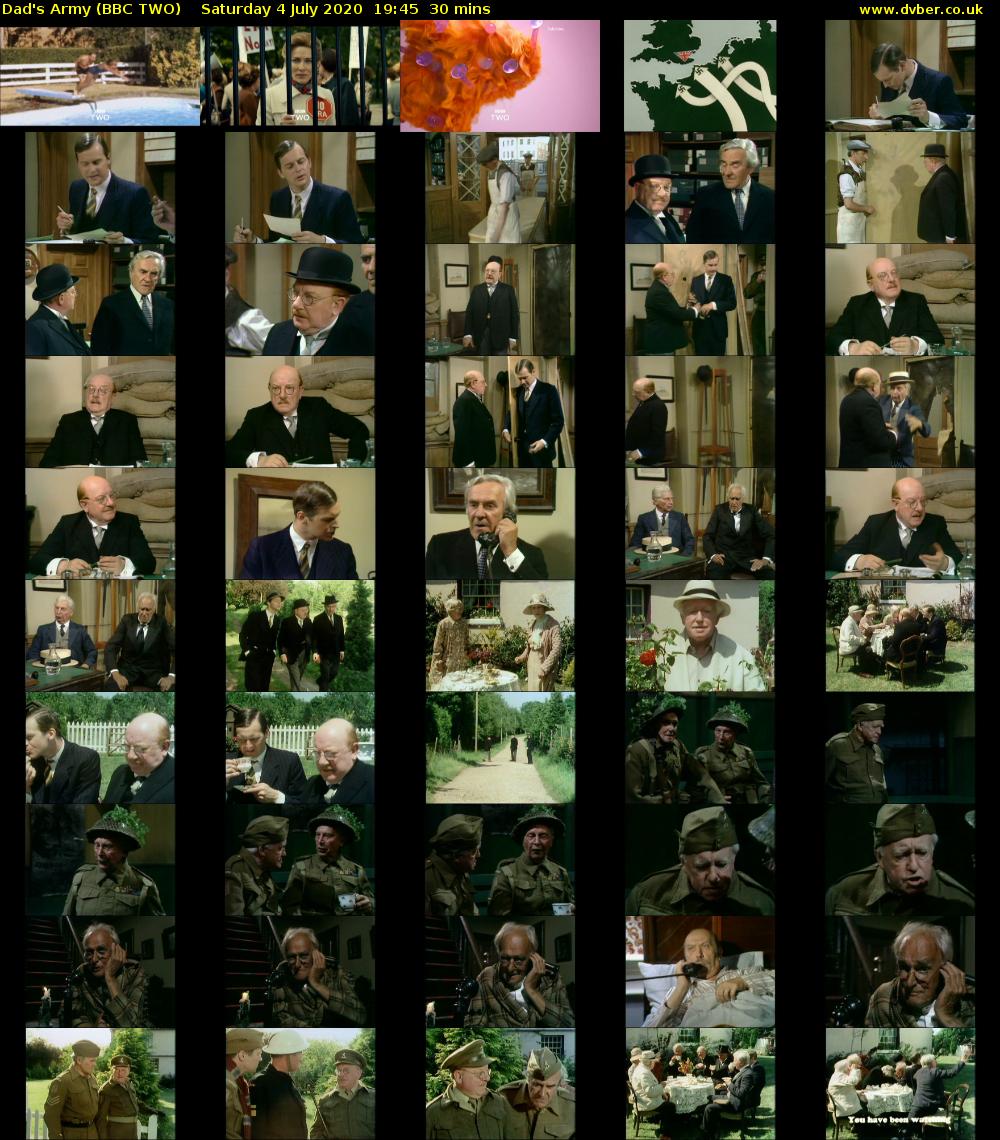 Dad's Army (BBC TWO) Saturday 4 July 2020 19:45 - 20:15