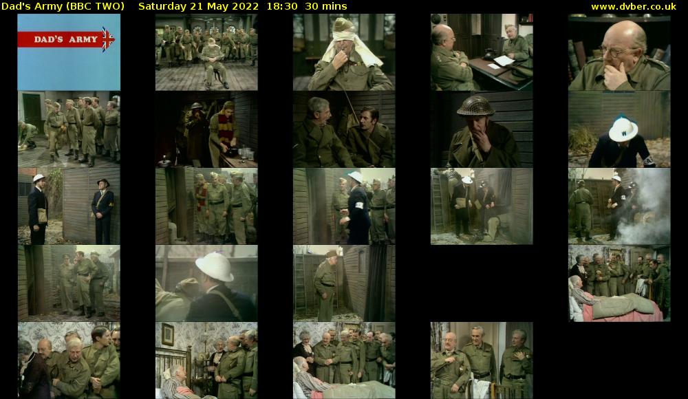 Dad's Army (BBC TWO) Saturday 21 May 2022 18:30 - 19:00
