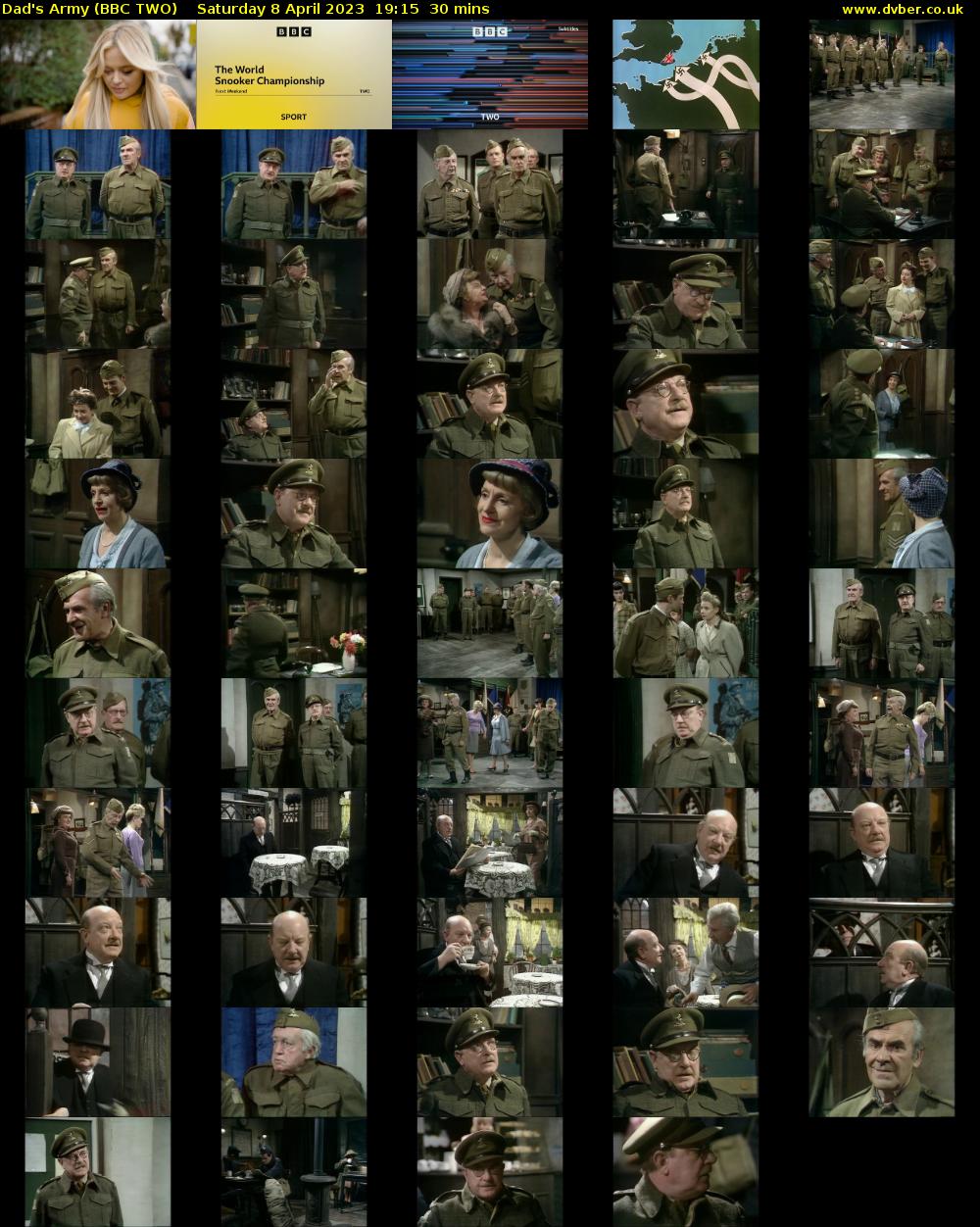Dad's Army (BBC TWO) Saturday 8 April 2023 19:15 - 19:45