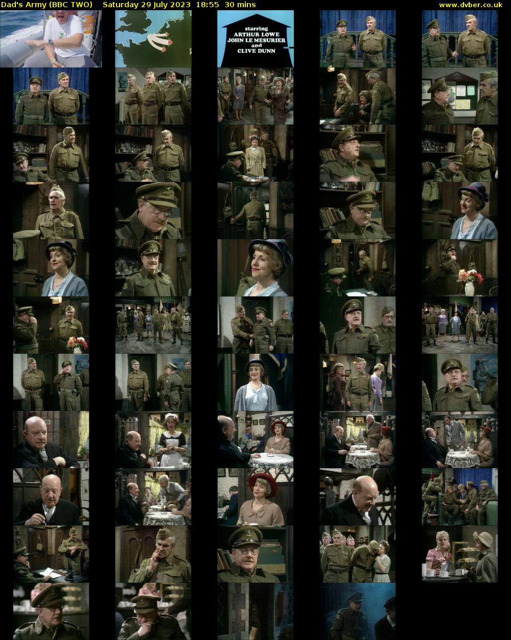 Dad's Army (BBC TWO) Saturday 29 July 2023 18:55 - 19:25