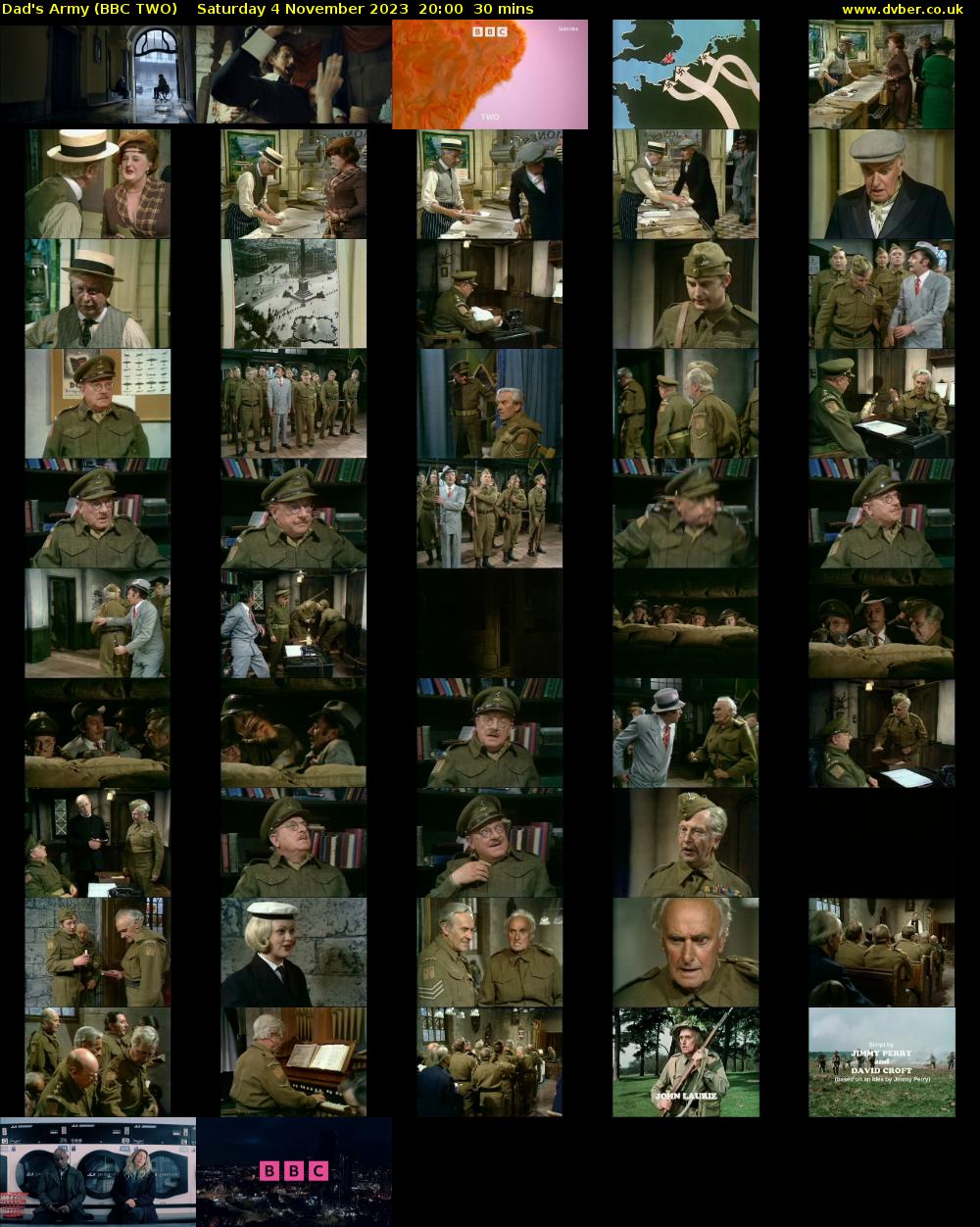Dad's Army (BBC TWO) Saturday 4 November 2023 20:00 - 20:30