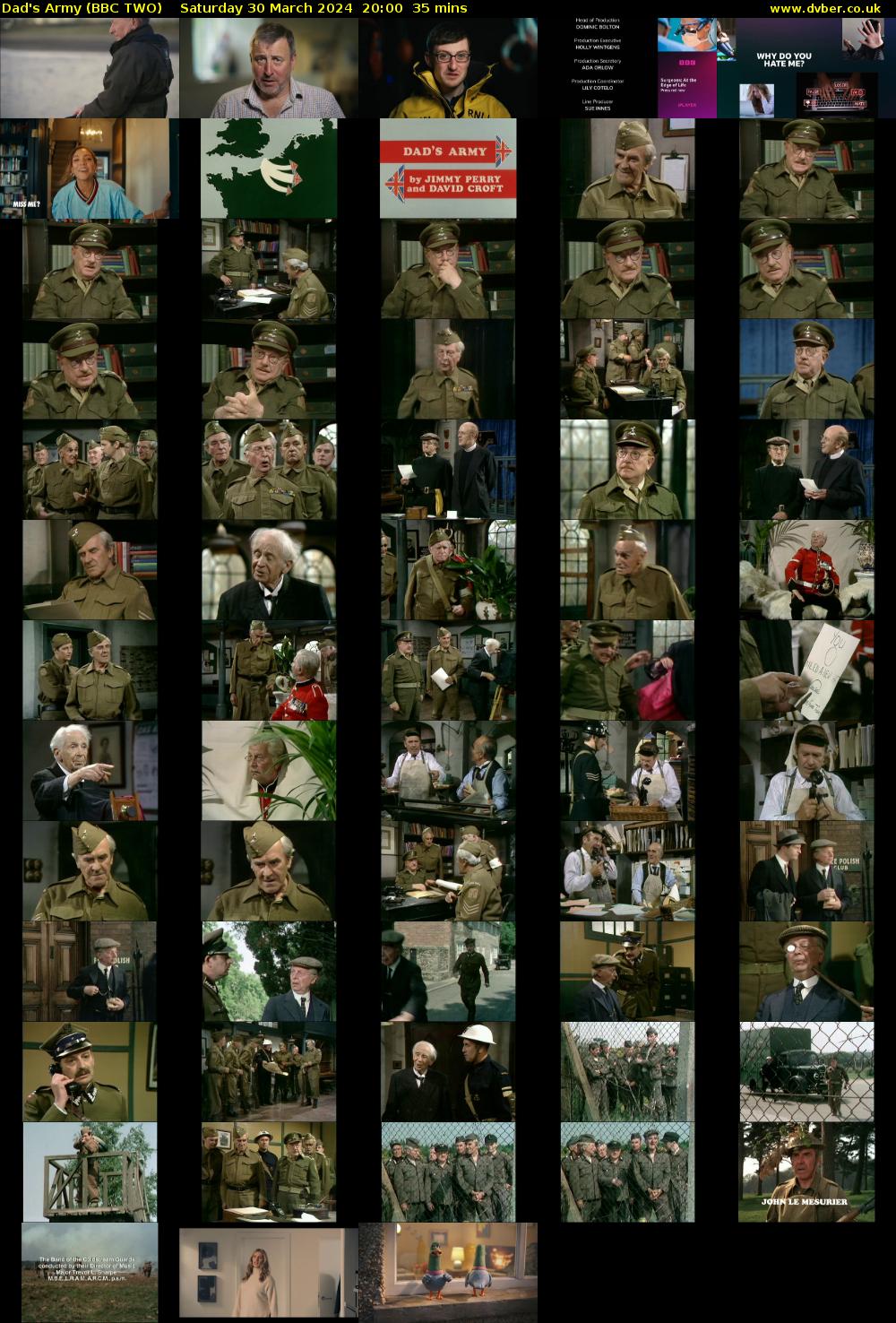 Dad's Army (BBC TWO) Saturday 30 March 2024 20:00 - 20:35