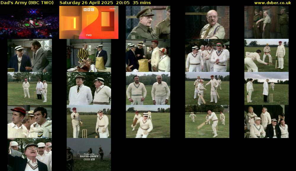 Dad's Army (BBC TWO) Saturday 26 April 2025 20:05 - 20:40