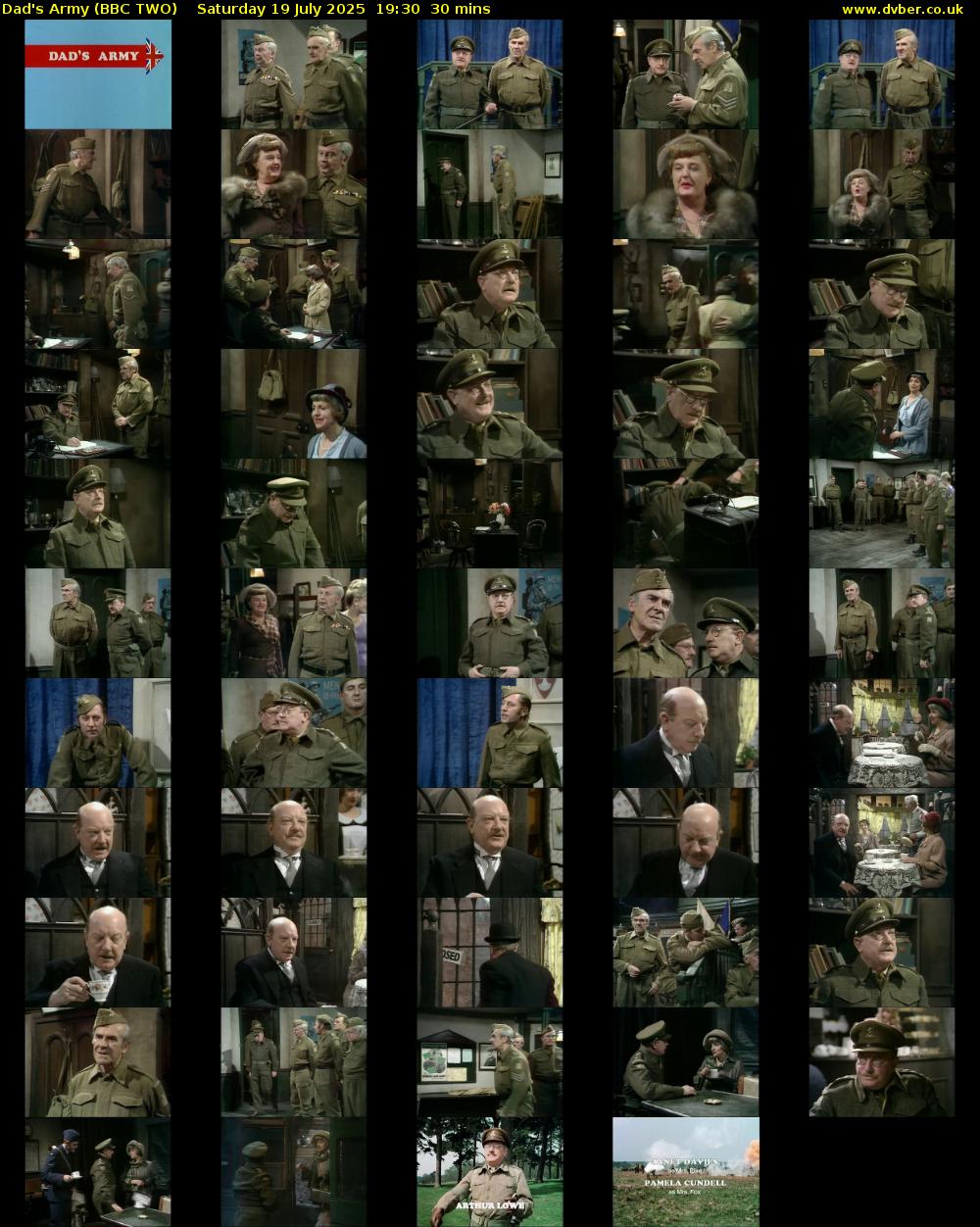 Dad's Army (BBC TWO) Saturday 19 July 2025 19:30 - 20:00
