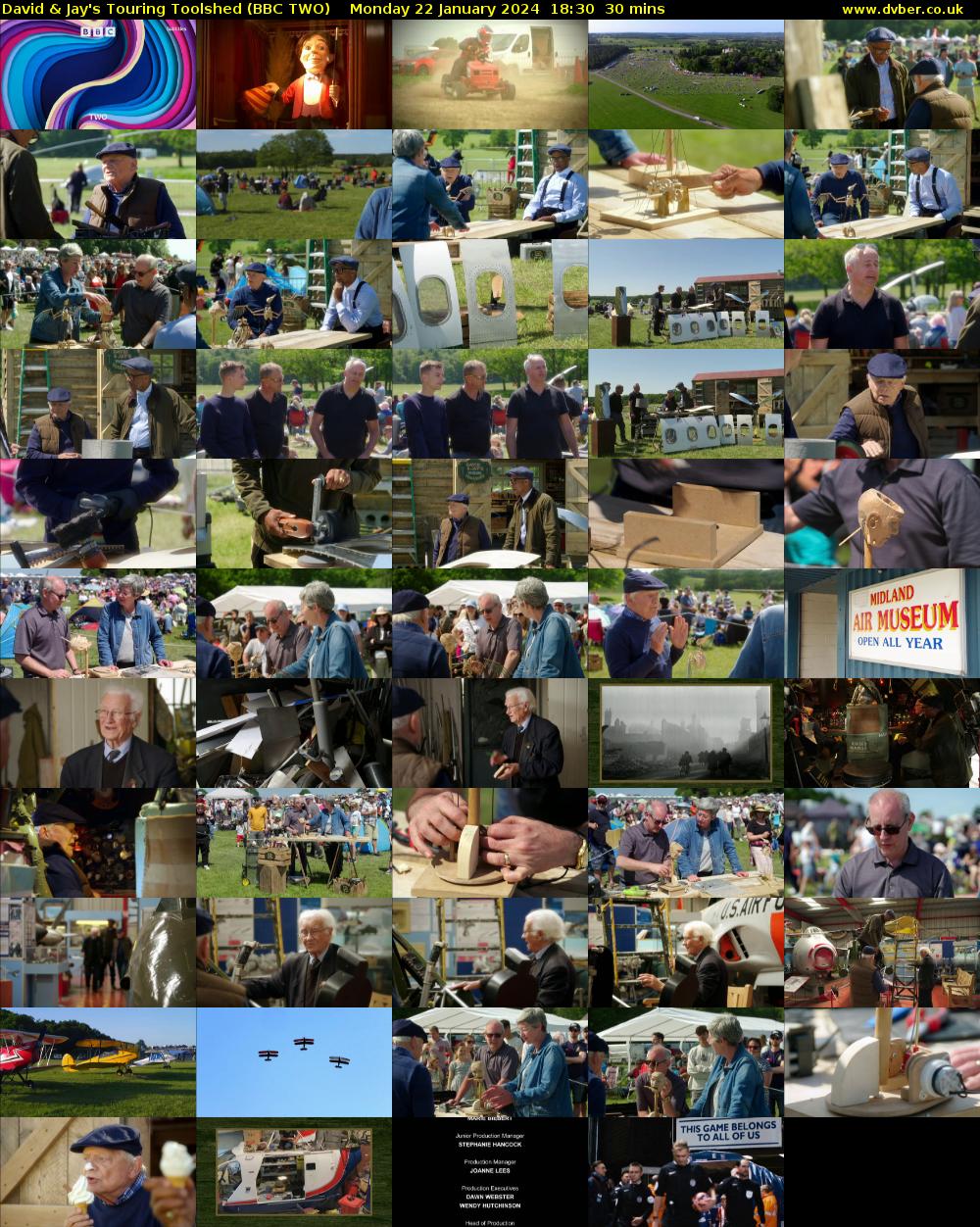 David & Jay's Touring Toolshed (BBC TWO) Monday 22 January 2024 18:30 - 19:00