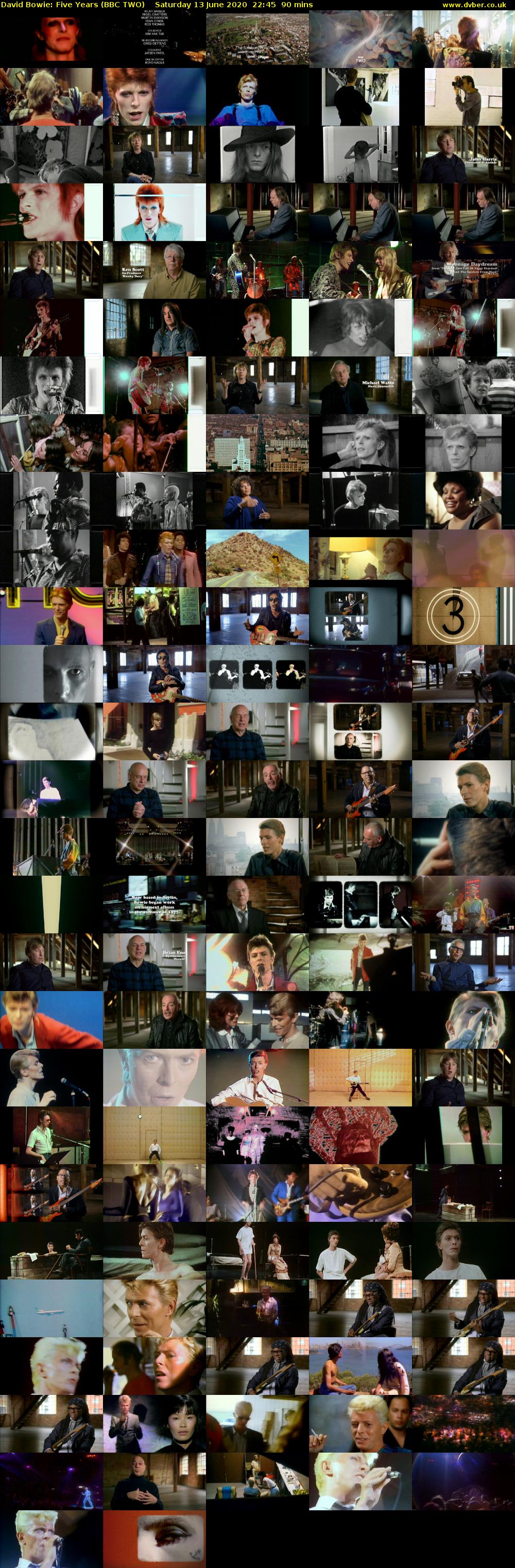 David Bowie: Five Years (BBC TWO) Saturday 13 June 2020 22:45 - 00:15