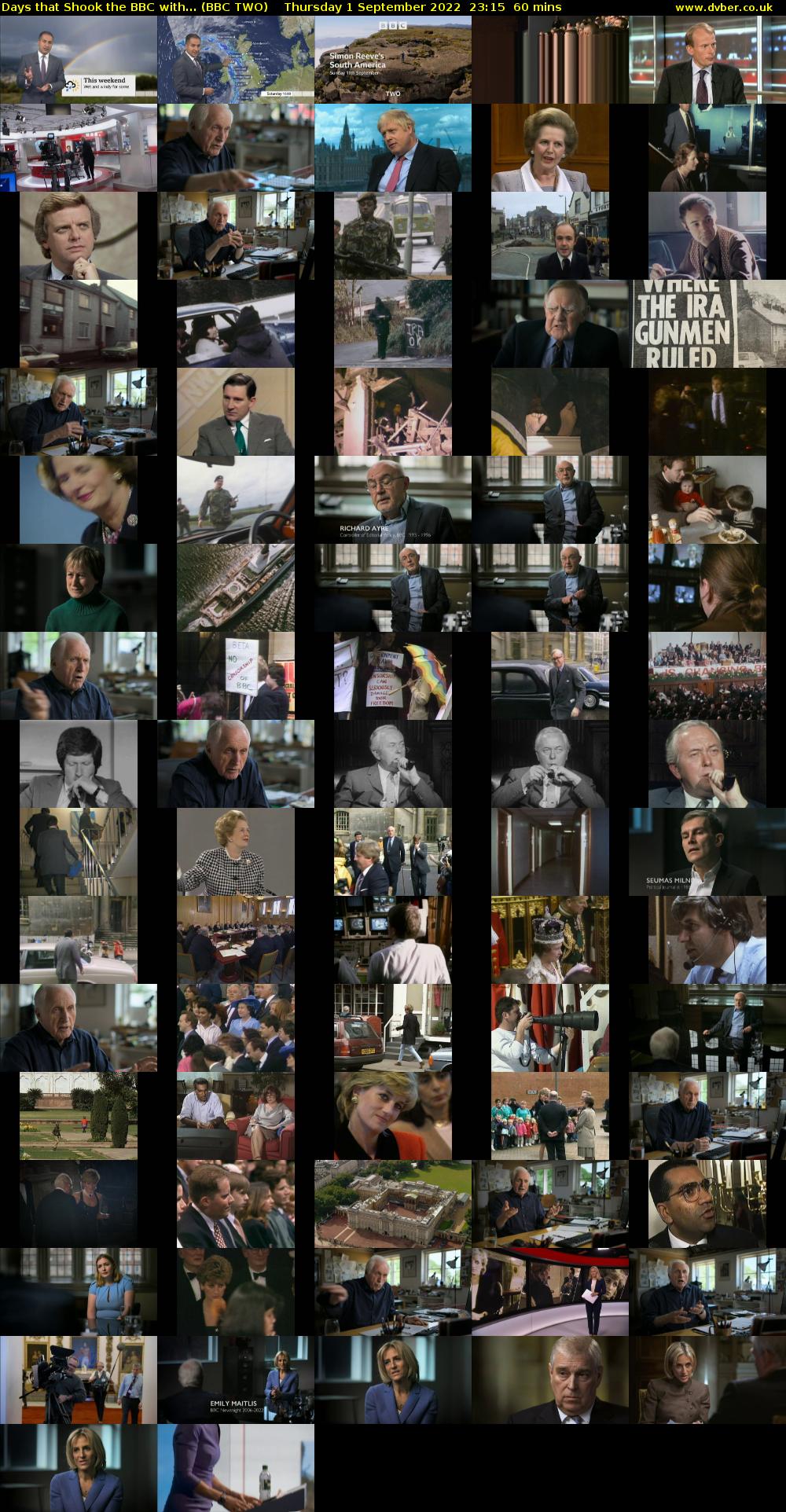 Days that Shook the BBC with... (BBC TWO) Thursday 1 September 2022 23:15 - 00:15