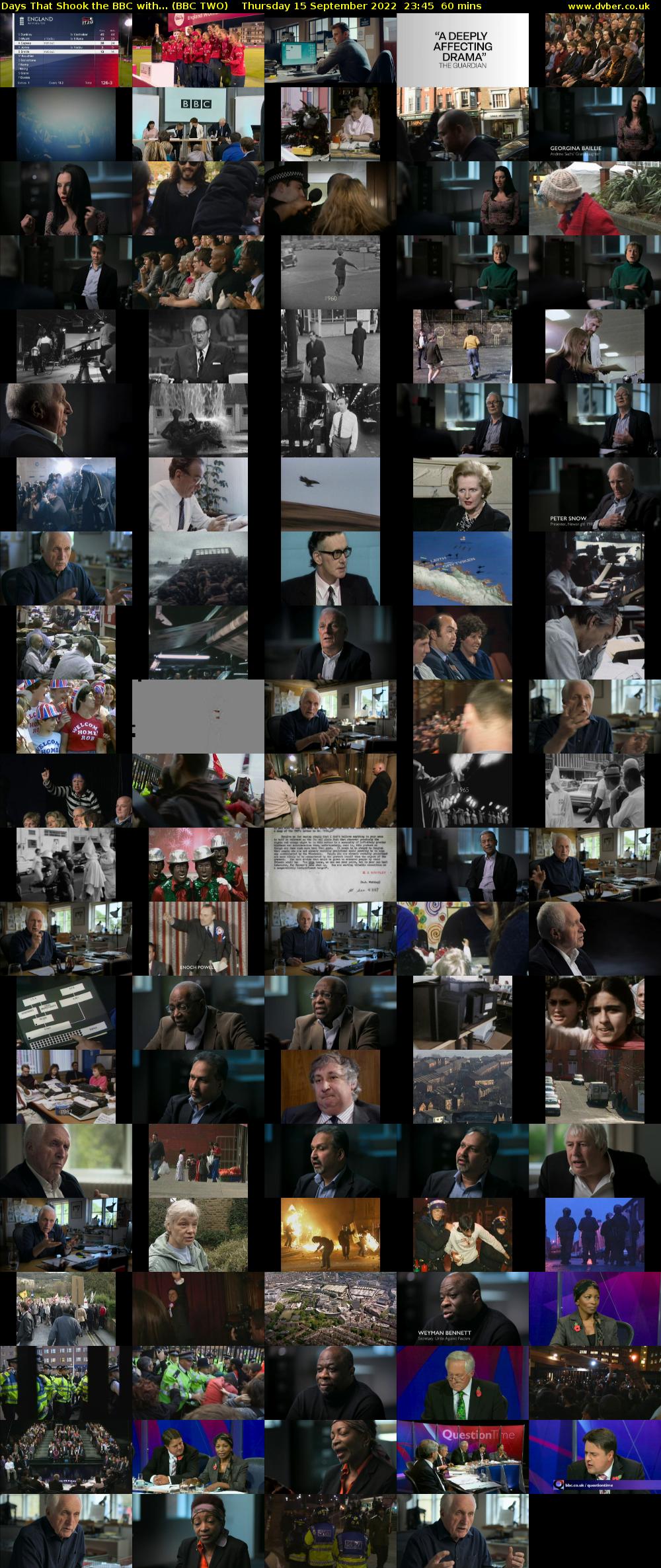 Days that Shook the BBC with... (BBC TWO) Thursday 15 September 2022 23:45 - 00:45