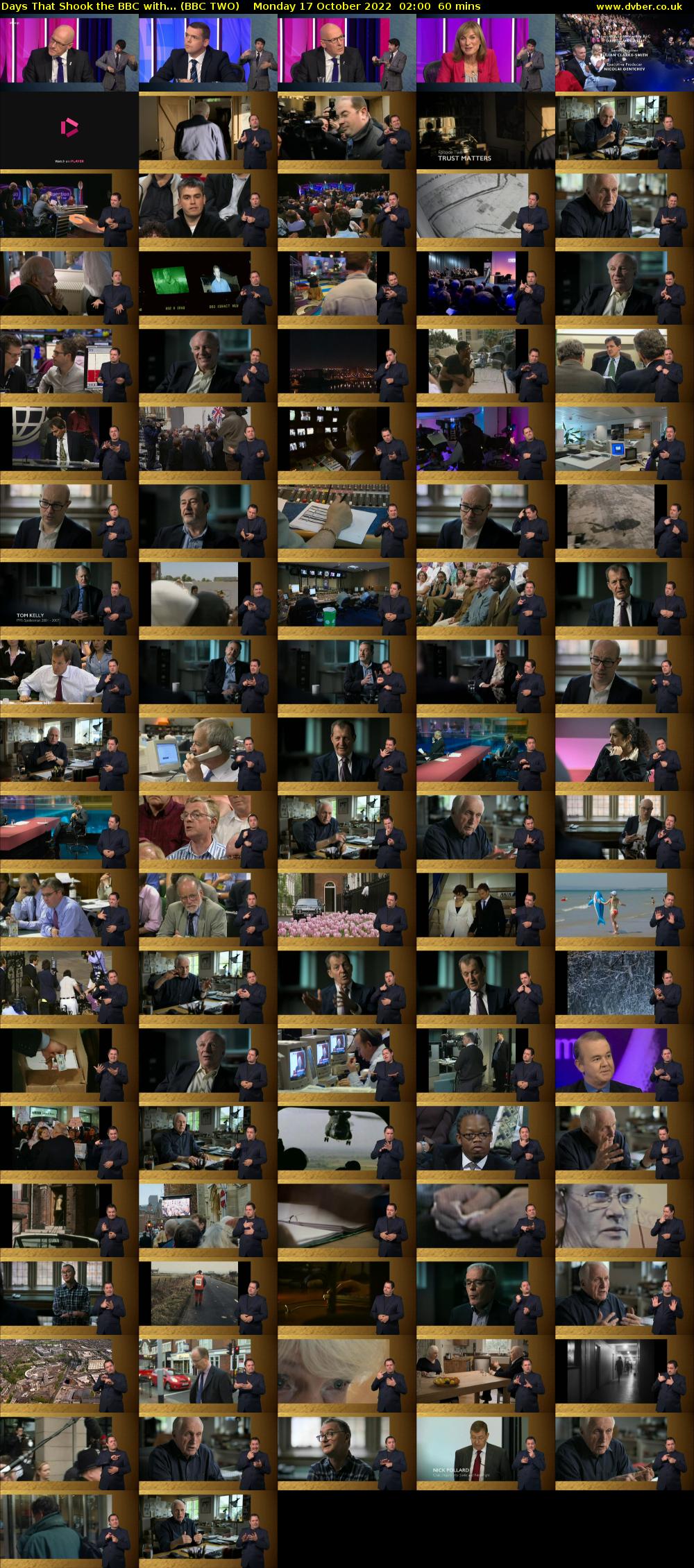 Days that Shook the BBC with... (BBC TWO) Monday 17 October 2022 02:00 - 03:00