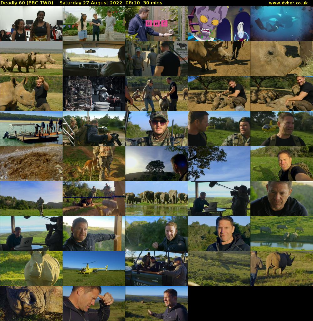 Deadly 60 (BBC TWO) Saturday 27 August 2022 08:10 - 08:40