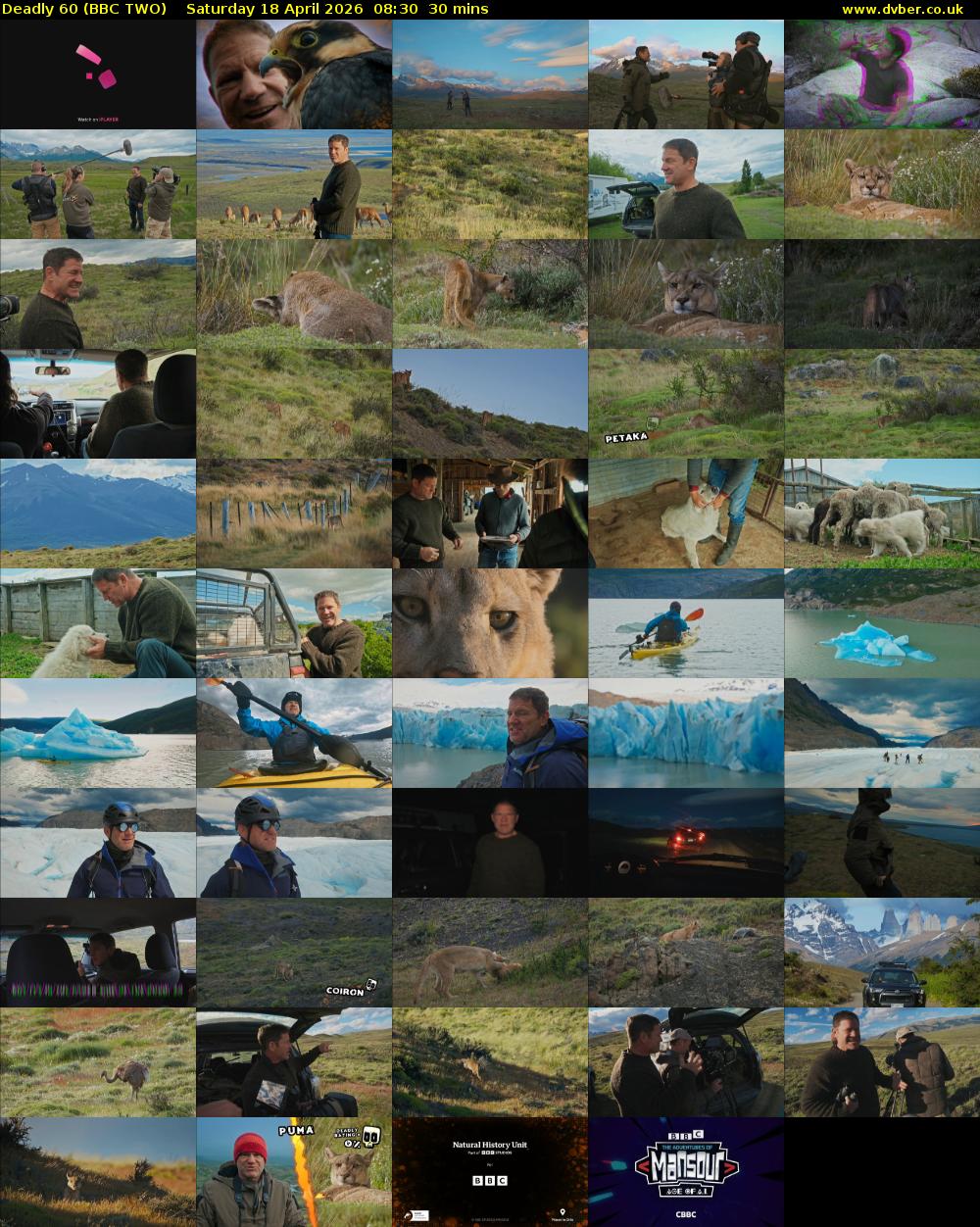 Deadly 60 (BBC TWO) Saturday 18 April 2026 08:30 - 09:00