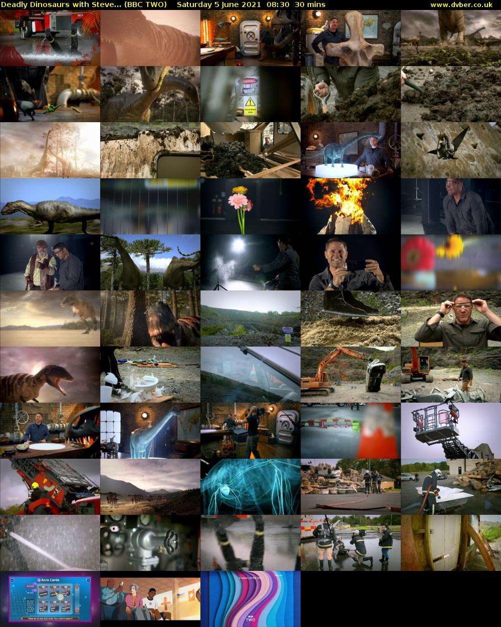 Deadly Dinosaurs with Steve... (BBC TWO) Saturday 5 June 2021 08:30 - 09:00