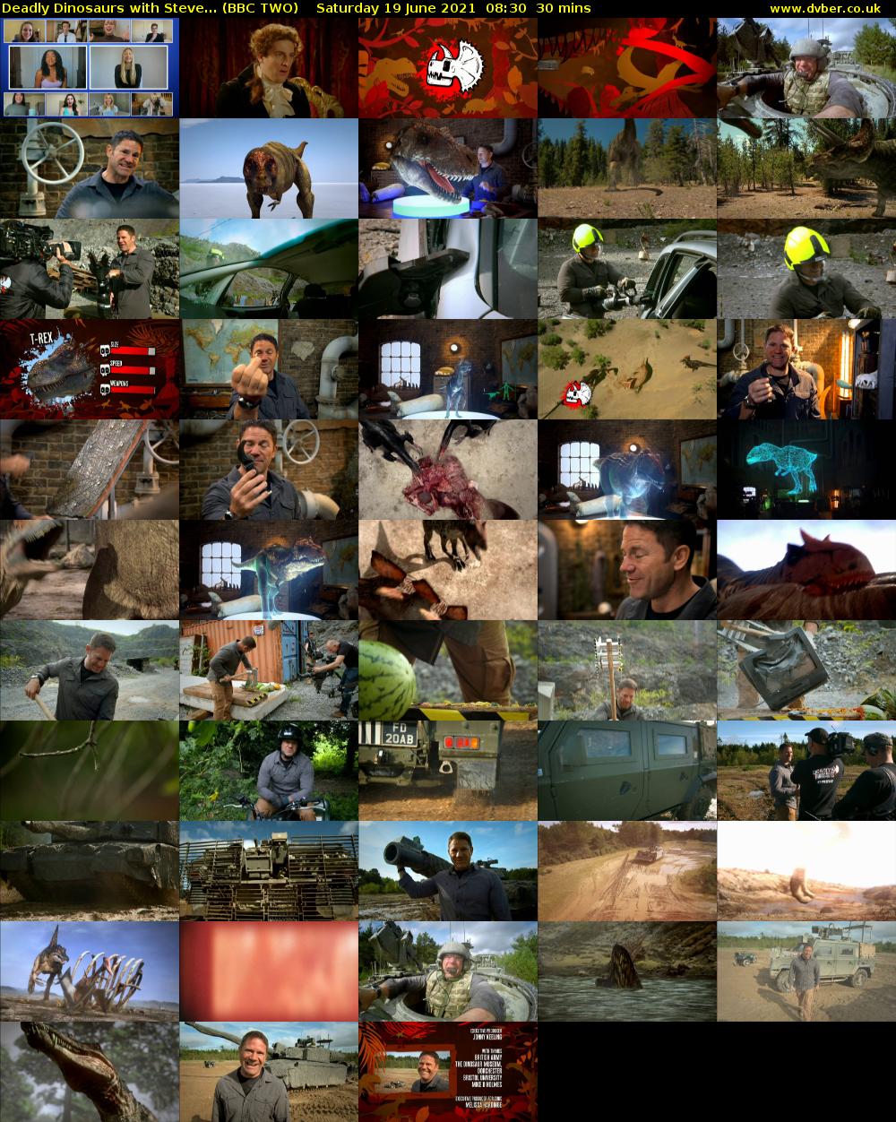 Deadly Dinosaurs with Steve... (BBC TWO) Saturday 19 June 2021 08:30 - 09:00