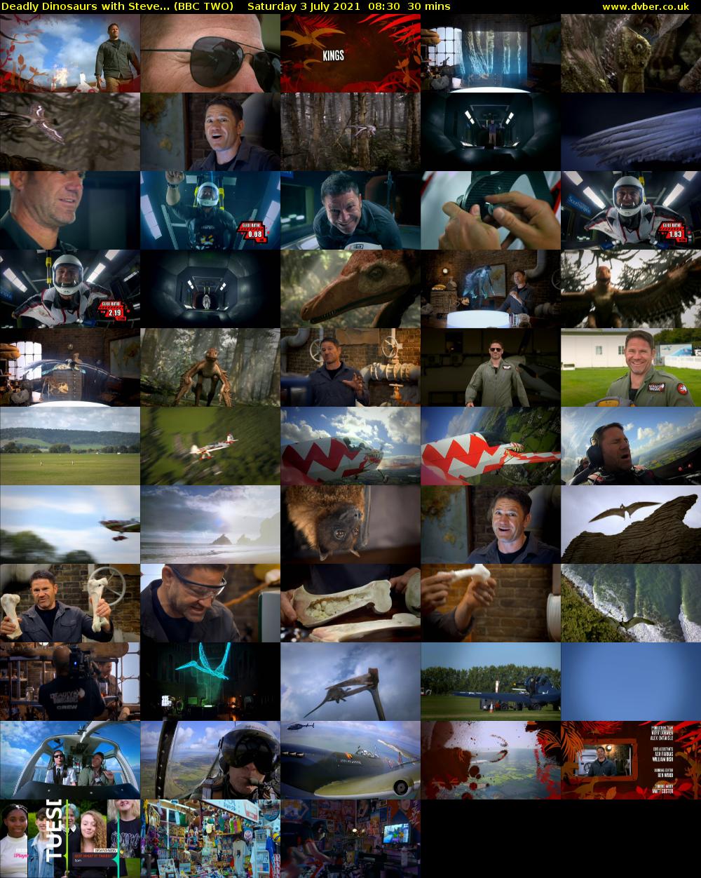 Deadly Dinosaurs with Steve... (BBC TWO) Saturday 3 July 2021 08:30 - 09:00