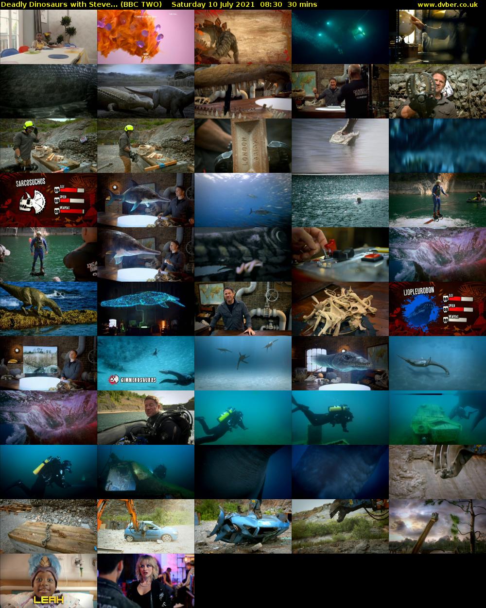 Deadly Dinosaurs with Steve... (BBC TWO) Saturday 10 July 2021 08:30 - 09:00