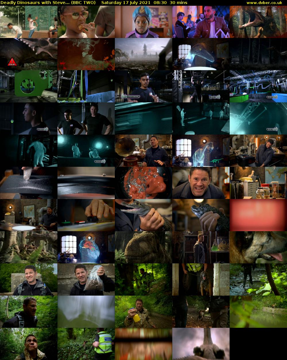 Deadly Dinosaurs with Steve... (BBC TWO) Saturday 17 July 2021 08:30 - 09:00