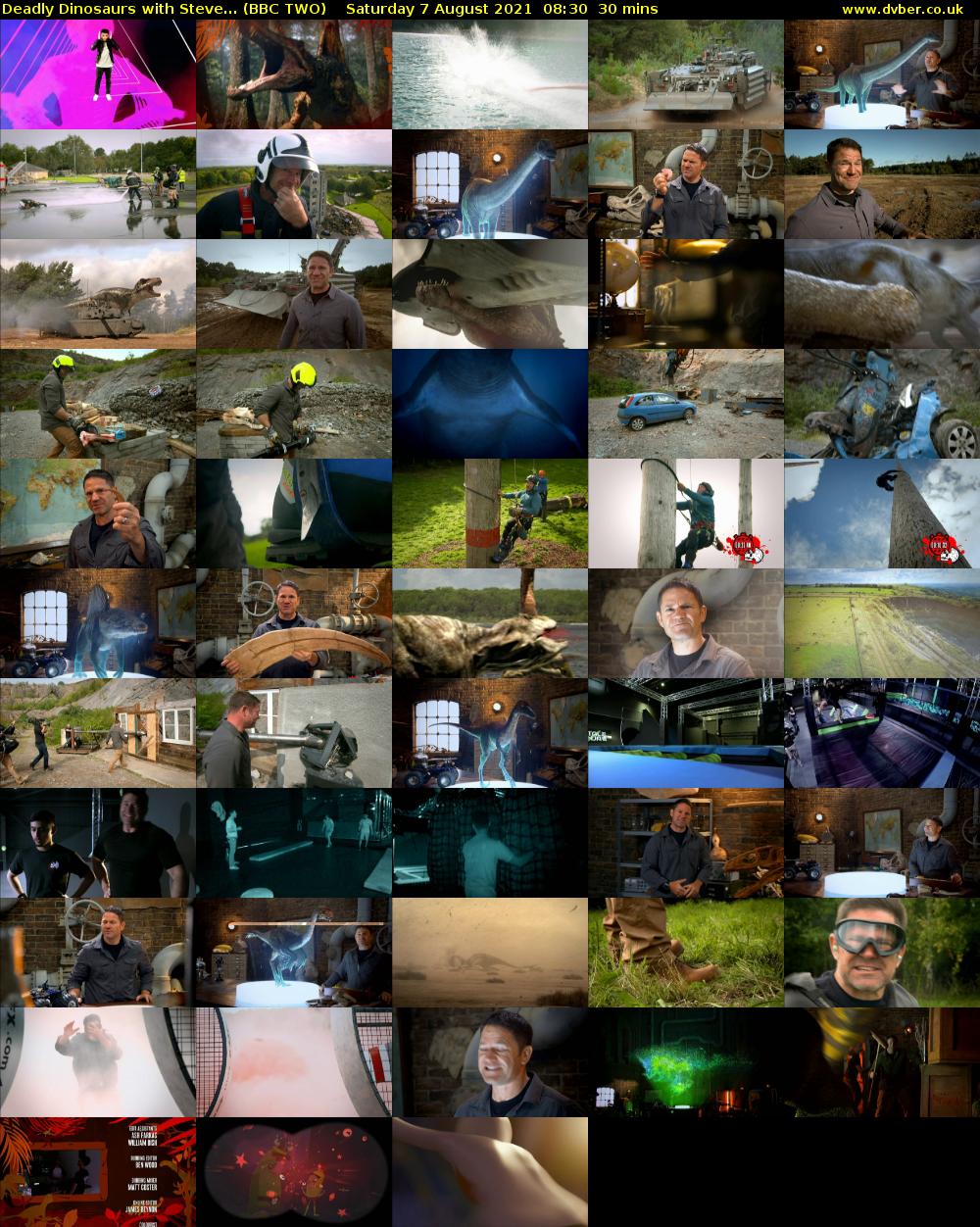 Deadly Dinosaurs with Steve... (BBC TWO) Saturday 7 August 2021 08:30 - 09:00