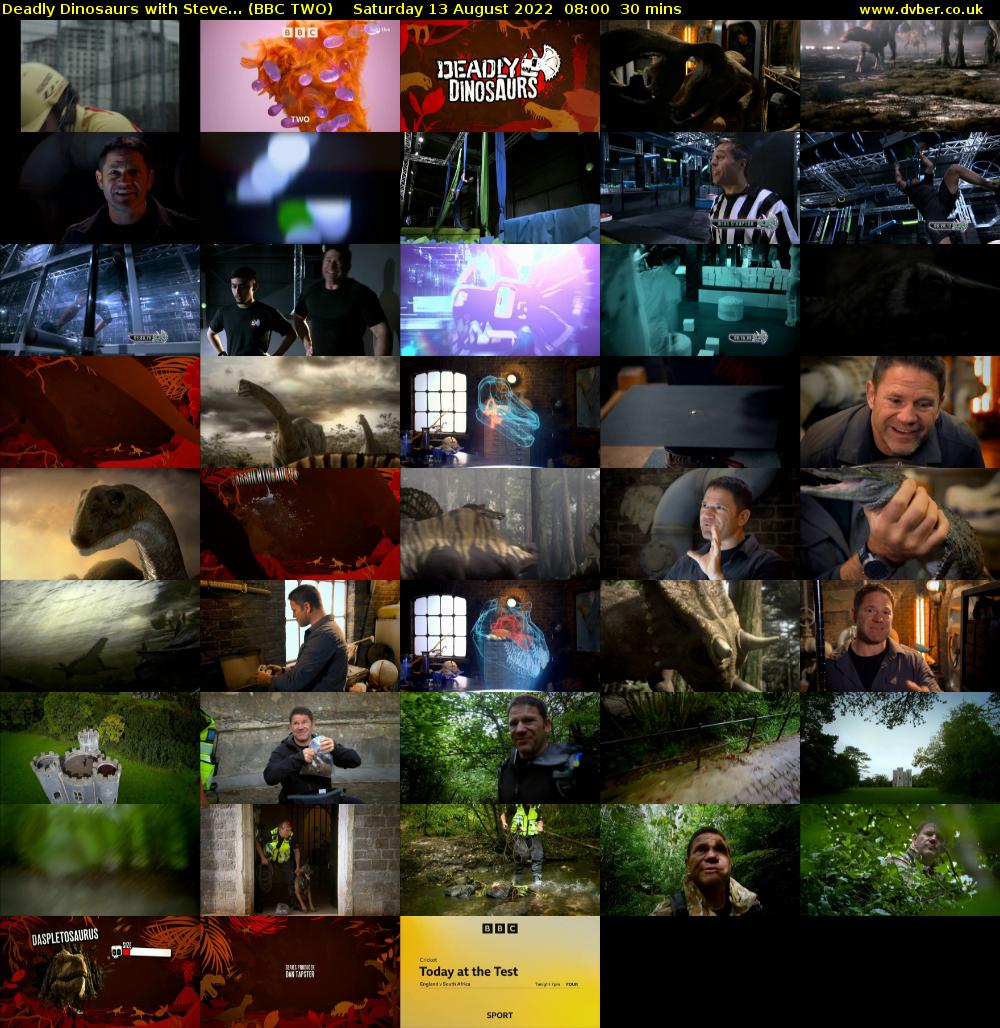 Deadly Dinosaurs with Steve... (BBC TWO) Saturday 13 August 2022 08:00 - 08:30