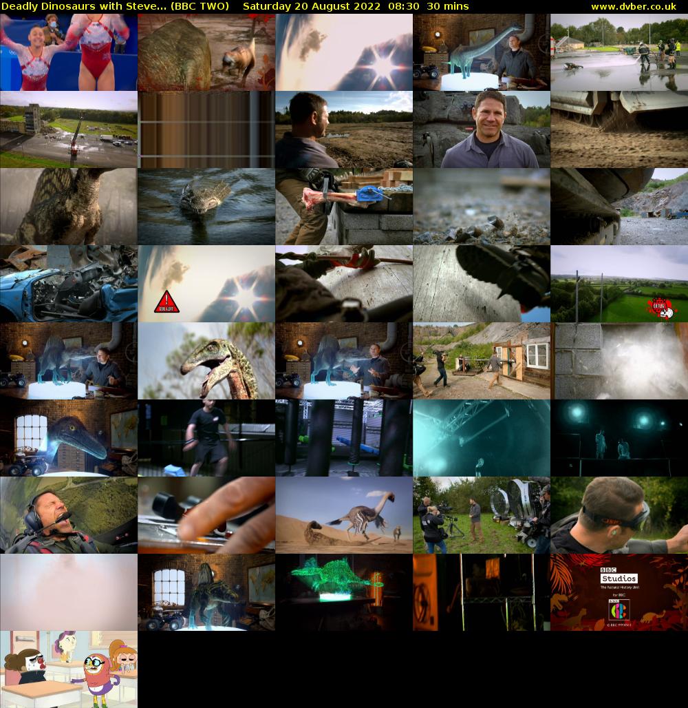 Deadly Dinosaurs with Steve... (BBC TWO) Saturday 20 August 2022 08:30 - 09:00