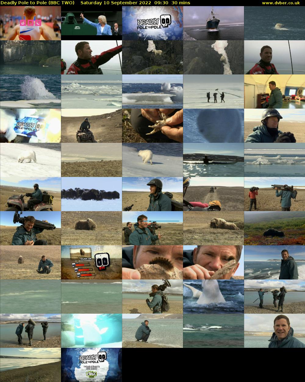 Deadly Pole to Pole (BBC TWO) Saturday 10 September 2022 09:30 - 10:00
