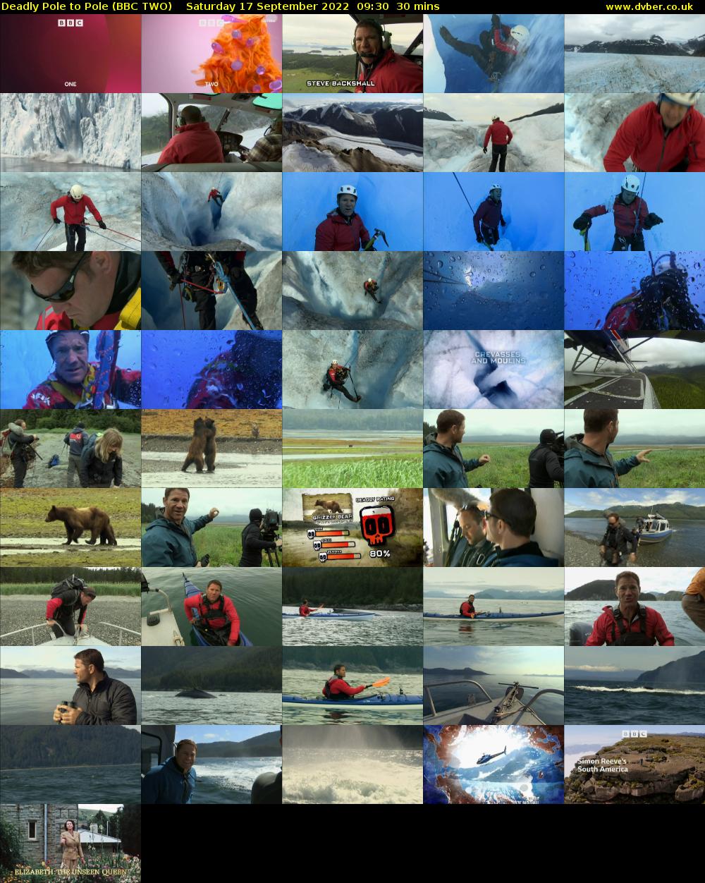 Deadly Pole to Pole (BBC TWO) Saturday 17 September 2022 09:30 - 10:00