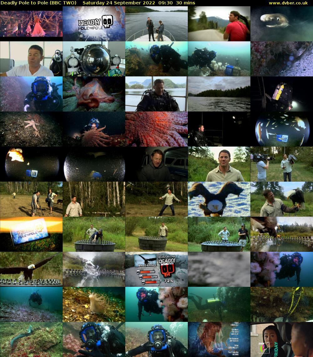 Deadly Pole to Pole (BBC TWO) Saturday 24 September 2022 09:30 - 10:00