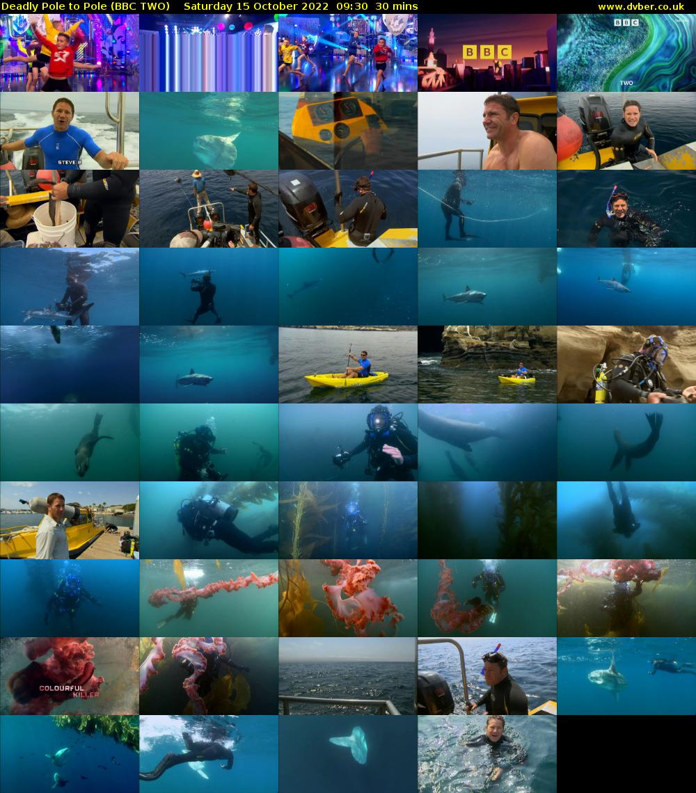 Deadly Pole to Pole (BBC TWO) Saturday 15 October 2022 09:30 - 10:00