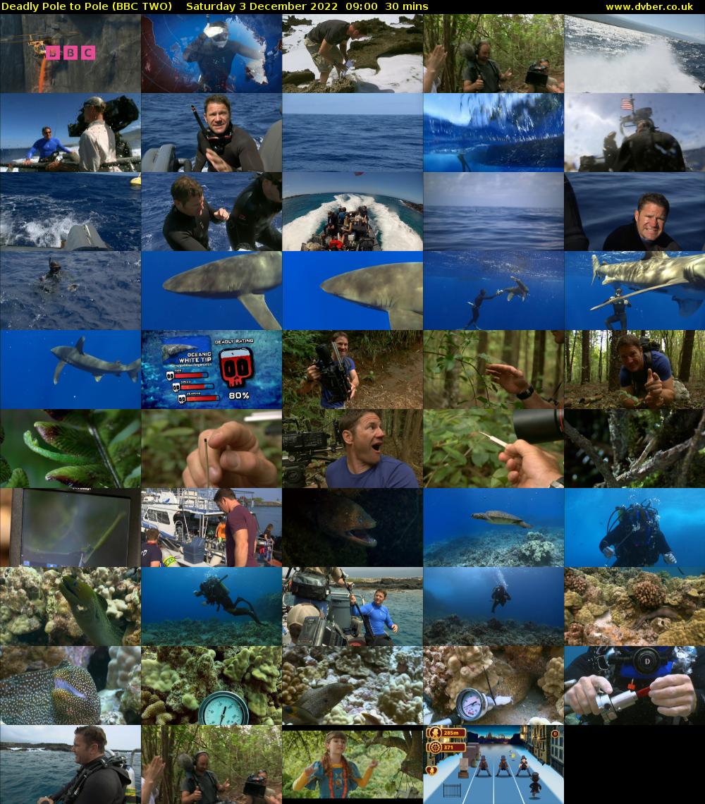 Deadly Pole to Pole (BBC TWO) Saturday 3 December 2022 09:00 - 09:30