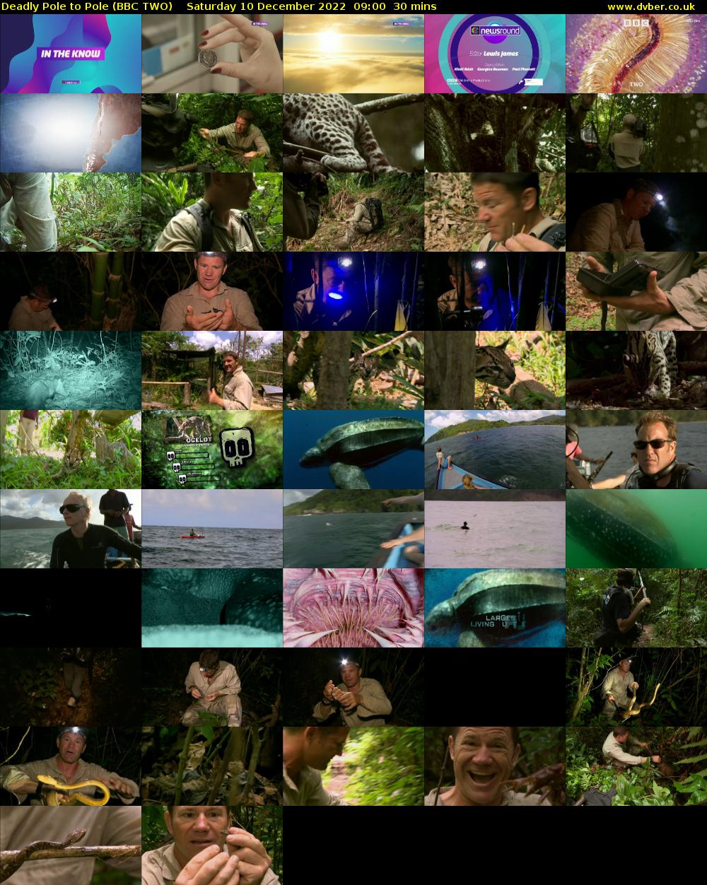 Deadly Pole to Pole (BBC TWO) Saturday 10 December 2022 09:00 - 09:30