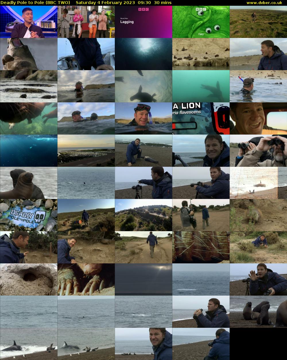 Deadly Pole to Pole (BBC TWO) Saturday 4 February 2023 09:30 - 10:00